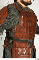  Photos Medieval Soldier in leather armor 6 Medieval clothing Medieval soldier chainmail armor chest armor leather gambeson upper body 0010.jpg